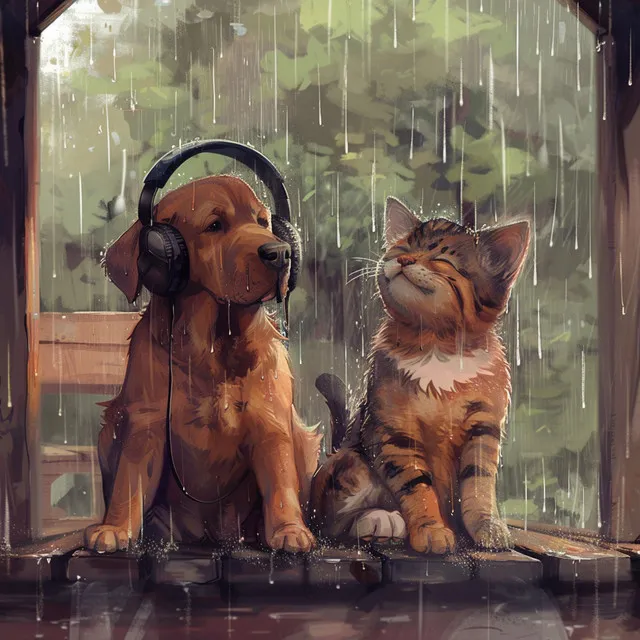 Pets in Rain: Relaxing Music for Companions