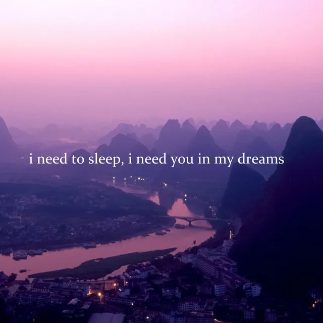 I Need to Sleep, I Need You in My Dreams