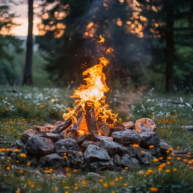 Calidez Del Fuego Y Sonidos De Relajación Binaural