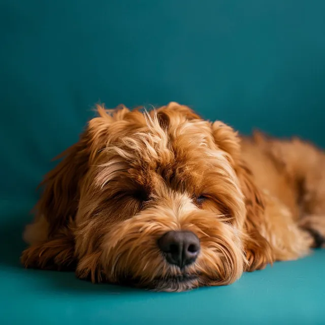 Sueños De Perrito En El Brillo Del Fuego