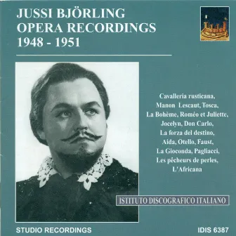 Opera Arias (Tenor): Bjorling, Jussi - Mascagni, P. / Puccini, G. / Gounod, C.-F. / Godard, B. / Verdi, G. / Bizet, G. (1948-1951) by Renato Cellini