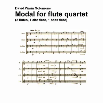 Modal for flute quartet - 2 flutes, 1 alto flute, 1 bass flute by 