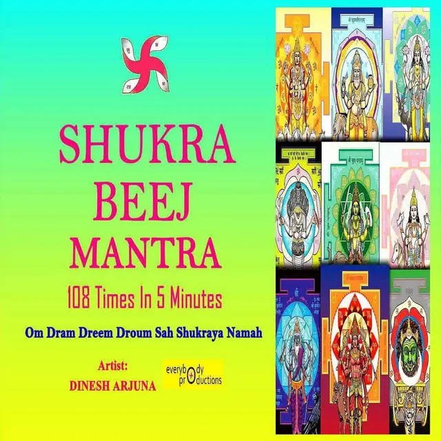 Om Dram Dreem Droum Sah Shukraya Namah: Shukra Beej Mantra 108 Times in 5 Minutes