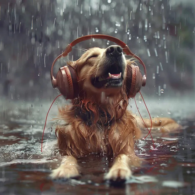 Splashing Rain: Dogs Playful Sounds