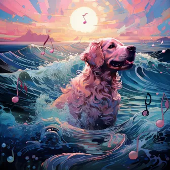 Melodic Tides: Dog Melodies Amid Ocean Ripples by Blissful Dreams