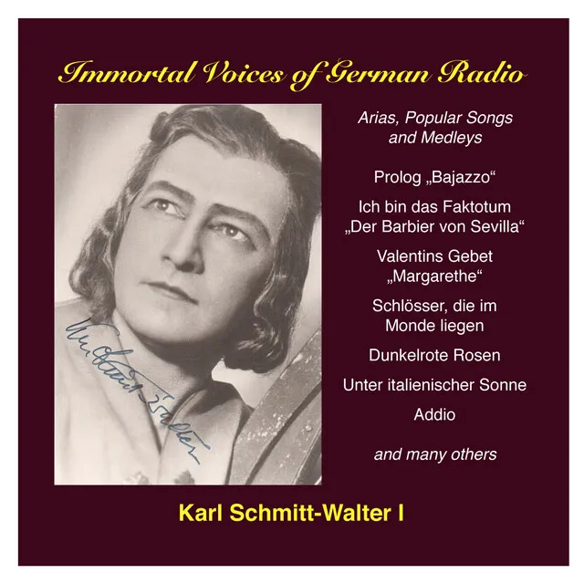 Karl Schmitt-Walter, Vol. 1: Opera, Operetta and Song