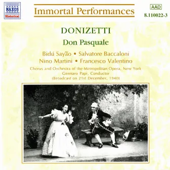 Donizetti : Don Pasquale by Salvatore Baccaloni