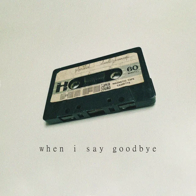 when i say goodbye