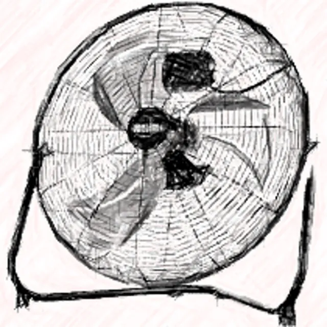 Small Oscillating Fan on High