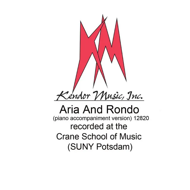 Aria and Rondo (Baritone and Piano Accompaniment)