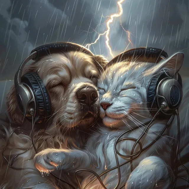 Pets in Thunder's Realm: Soothing Sounds