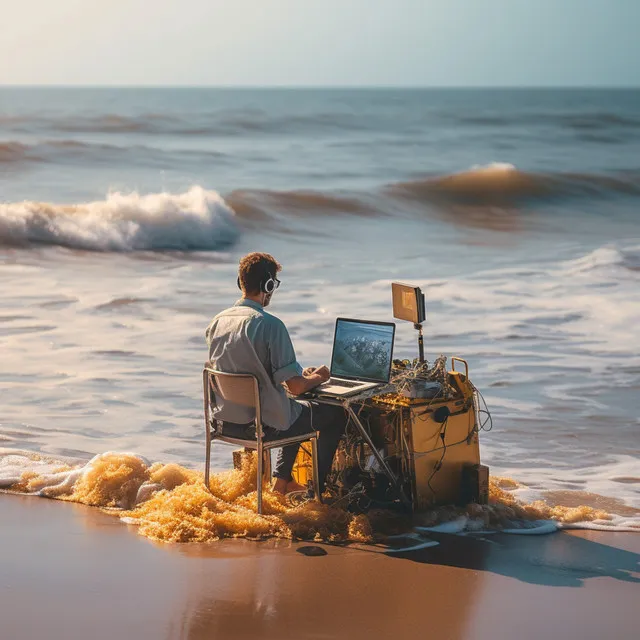 Sesión De Estudio Oceánico: Paisajes Sonoros Serenos De La Meditación