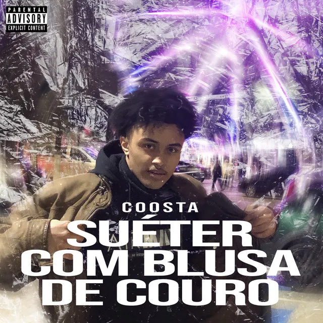 Suéter Com Blusa de Couro