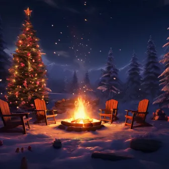 Christmas campfire by Melody the Basset