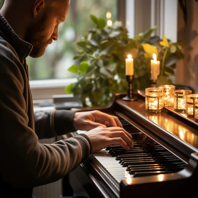 Estudio Zen Con Teclas De Piano Lluviosas