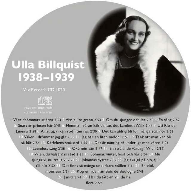 Den Kompletta Ulla Billquist 1938-1939