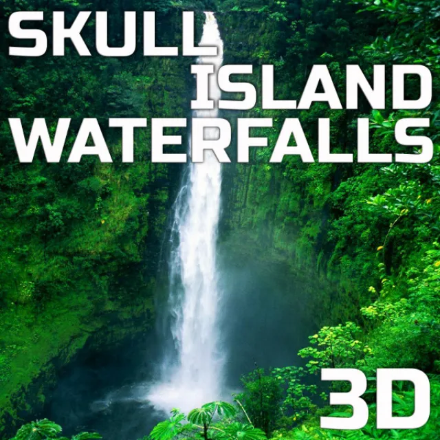 Meditative Skull Island Waterfalls Noise - 3D