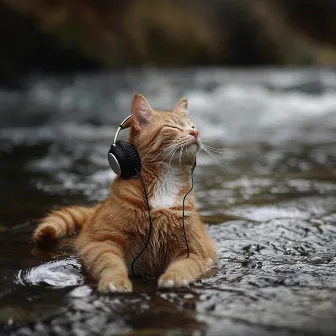 Feline's River Rest: Soothing Stream Sounds by Mellow Study Grooves