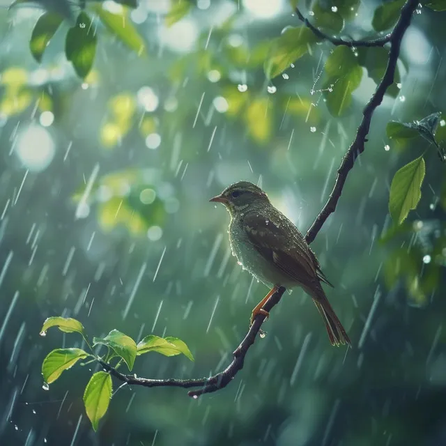 Serene Environment Soft Rain and Birds