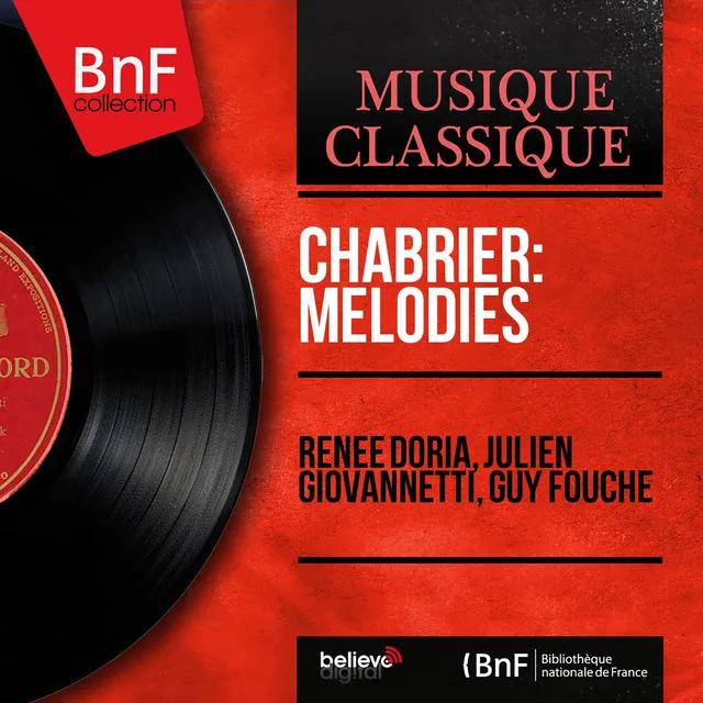 Chabrier: Mélodies (Mono Version)