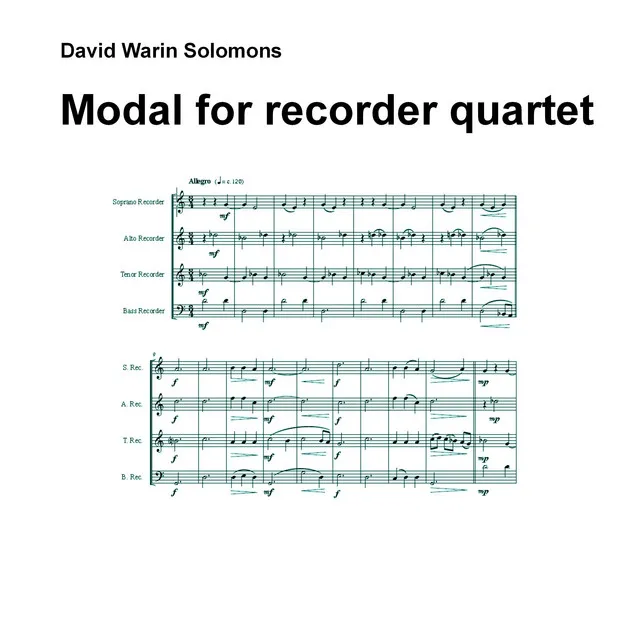 Modal for recorder quartet