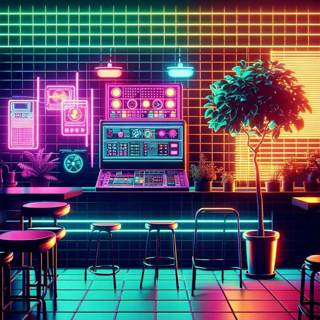 Gridline Synthscape: Midnight at the Retro Arcade