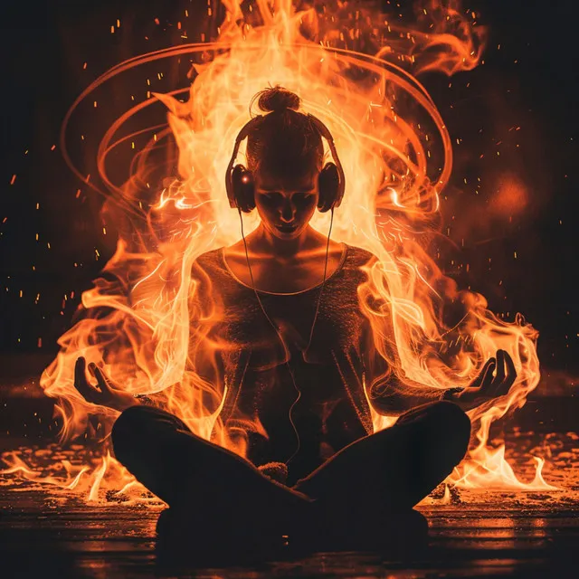 Fire's Relaxation: Soothing Music Waves