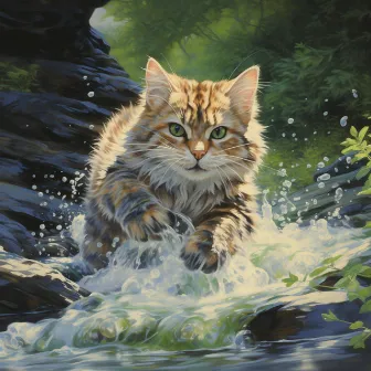 Cats by the Stream: Musical Oasis by Calm Cat