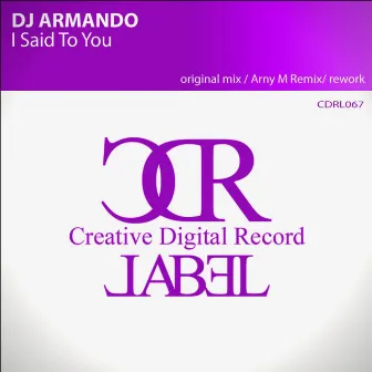 I Said To You by Dj Armando