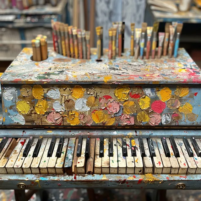 Lienzo Del Piano De Arte Melódico