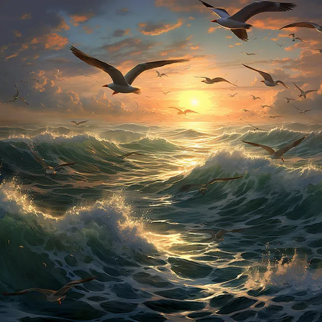 Birds in the Ocean