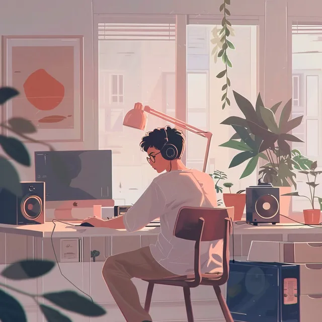 El Ambiente Tranquilo Del Trabajo En Lofi