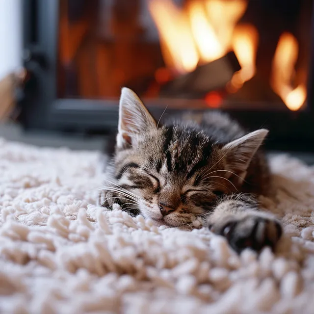 Ritmos Binaurales De Fuego Cálido Para Gatos