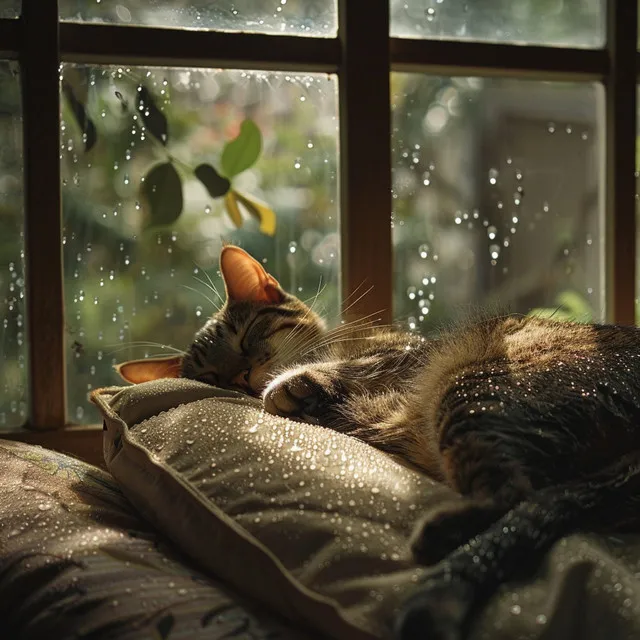 Serenidad De Las Mascotas En La Lluvia