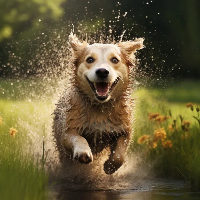 Wagging Tails and Raindrops: Calming Binaural Soundscapes for Happy and Relaxed Dogs