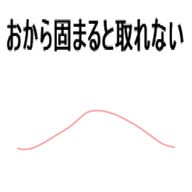 おから固まると取れない