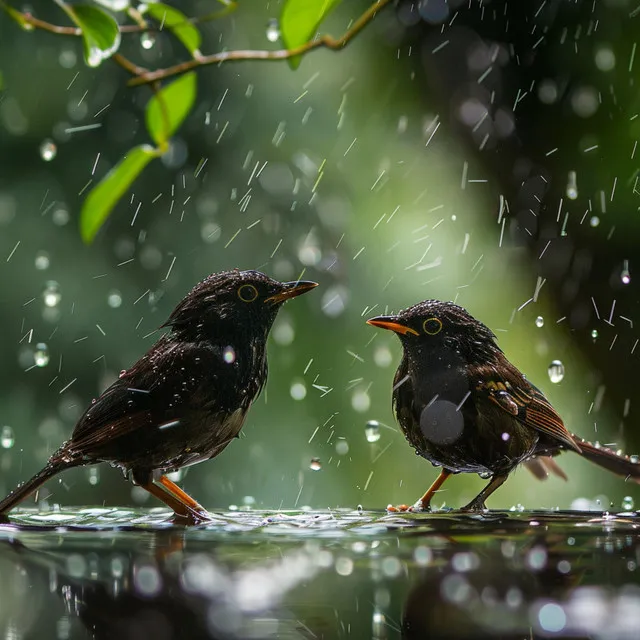 Gentle Nature Sounds in Rainy Forest