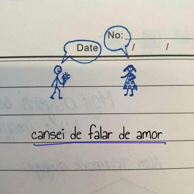 cansei de falar de amor