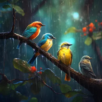 Raindrop Serenade with Feathered Friends by Rainbirds