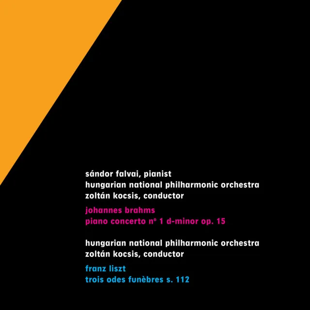 Brahms: Piano Concerto No. 1 Op. 15 & Liszt: Trois odes funèbres S. 112