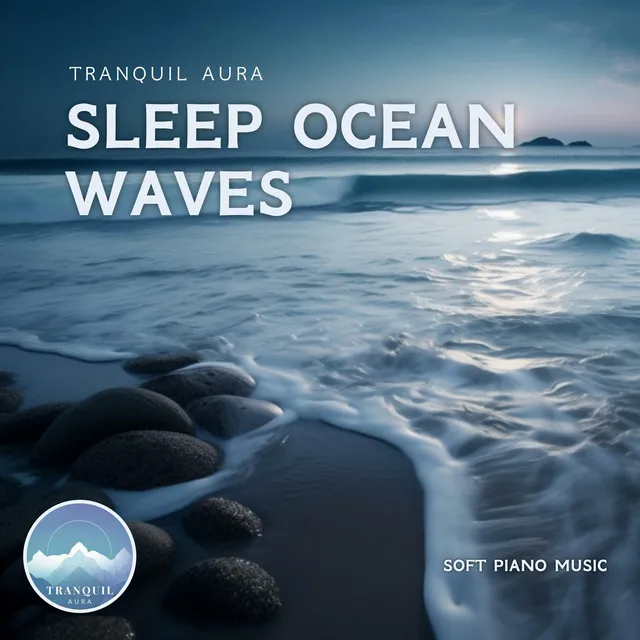 Sleep Ocean Waves, Soft Piano Music