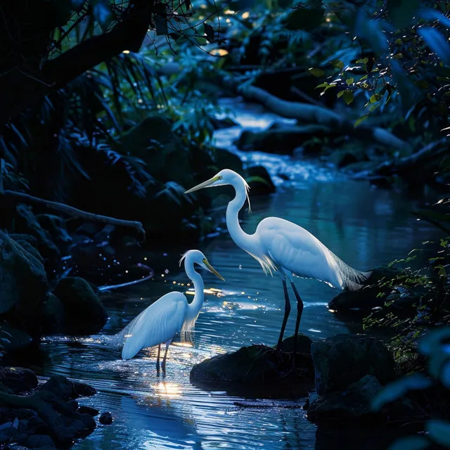 Gentle Ripples and Birds in Nature’s Embrace