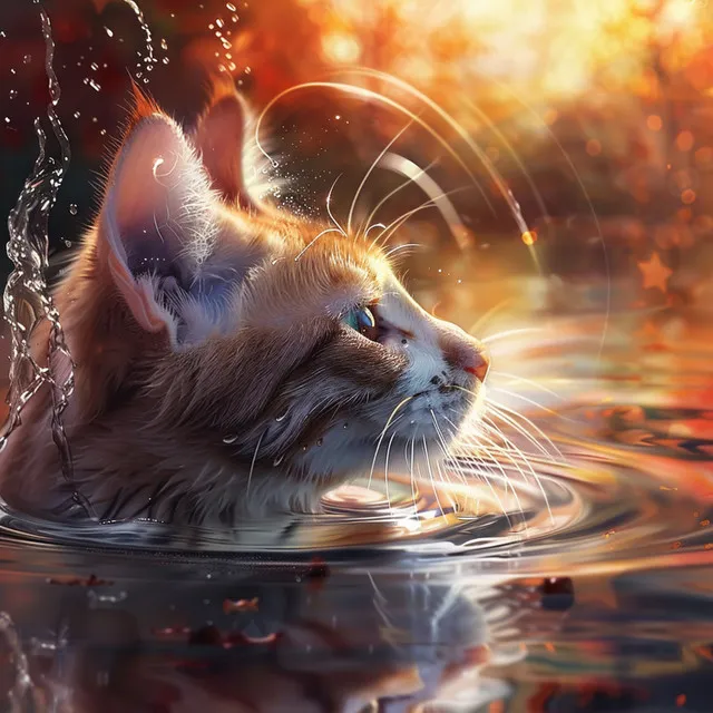 Cat River Ripples: Gentle Water Tunes