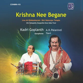 Krishna Nee Begane (Live) by Kadri Gopalnath