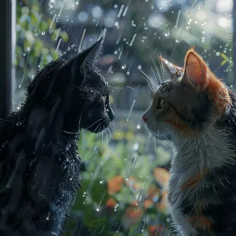 Serene Binaural Rain Frequencies for Cats by Binaural Beat Therapy