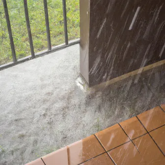 Heavy Rain on the Balcony at Home by Snoosiep