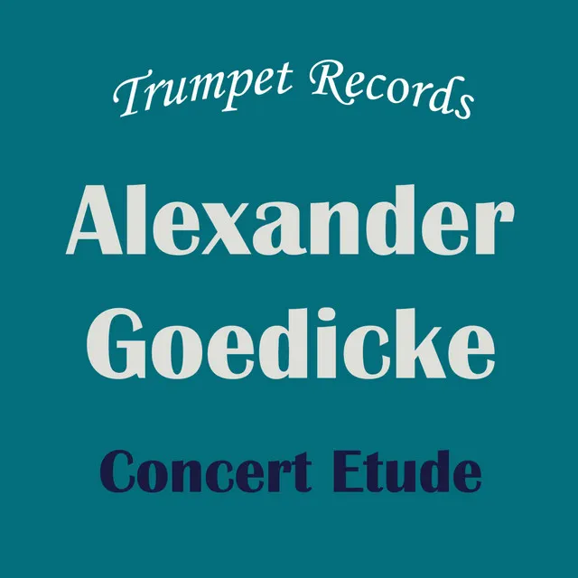 Alexander Goedicke: Concert Etude Op​.​49: Accompaniment, Play along, Backing track