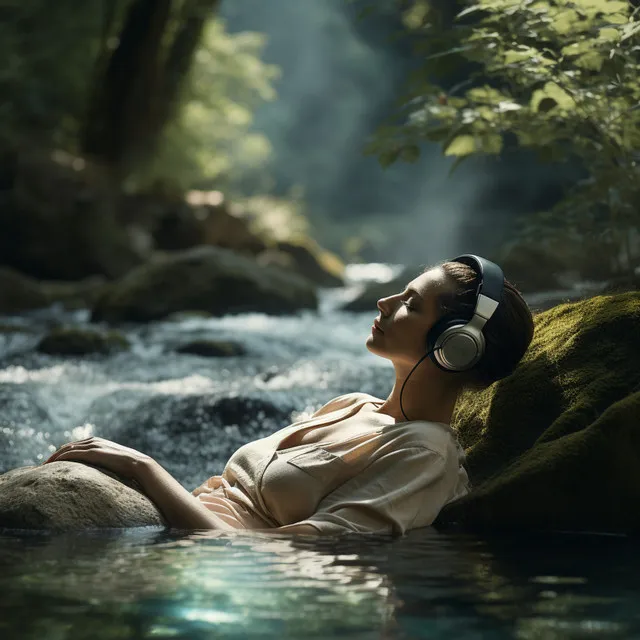 Binaural Spa Waters: Gentle River Melodies