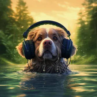 Dogs Binaural Walk: Soothing Water Sounds by Meditation Music 528 Hz