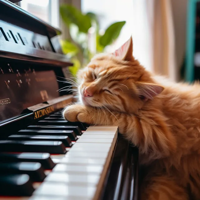 Serenata Melódica De Gato: Ensueño De Piano Jazz